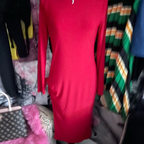 Long sleeve side slit dress - Picture 3 of 4